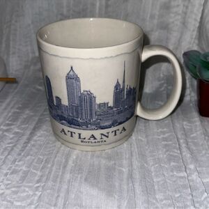 Starbucks Coffee Atlanta GA White Blue Beautiful Architecture Series 18 oz Mug